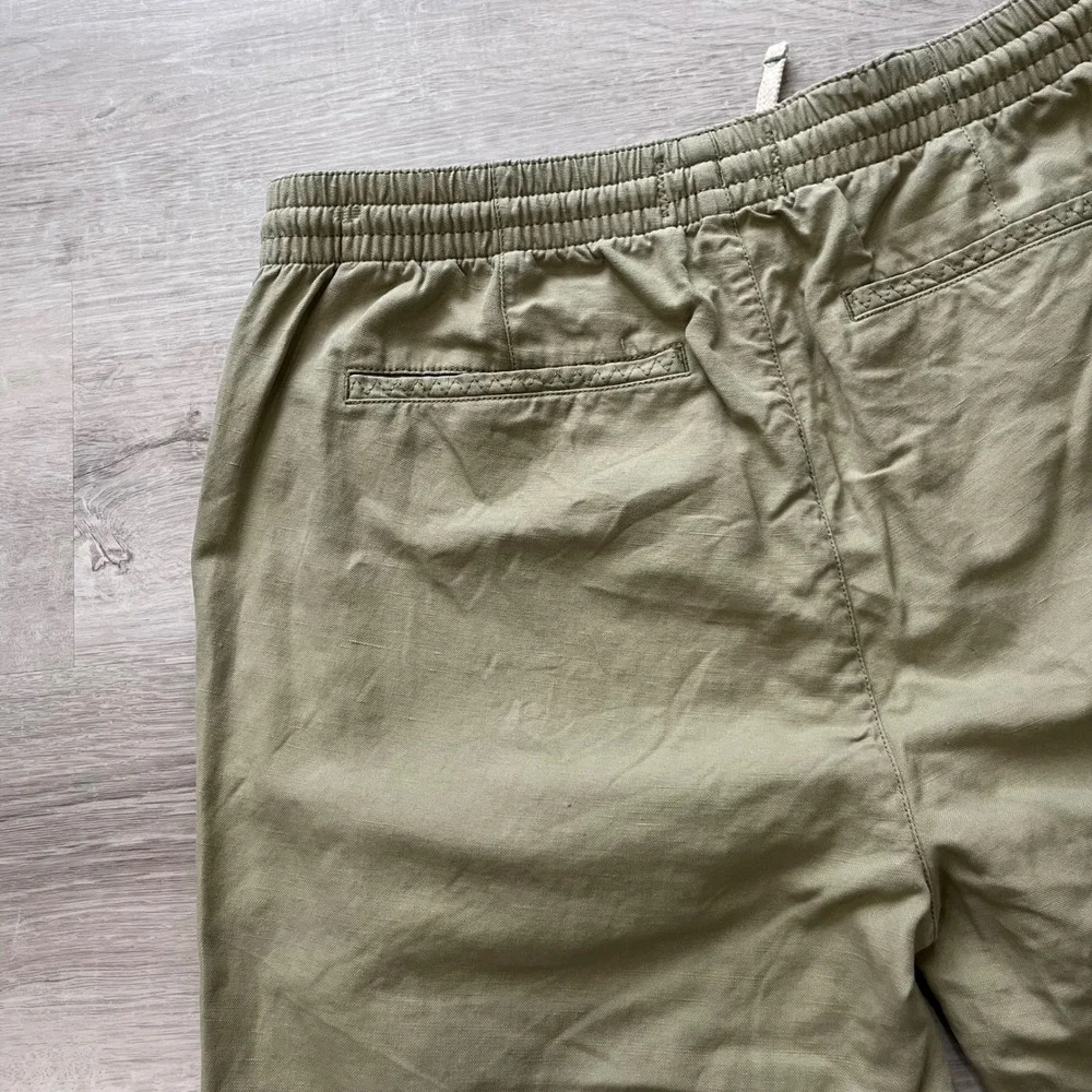 Wellen Easy Shorts Cotton Linen Dusty Olive Men's L Resort Wear Coastal Summer